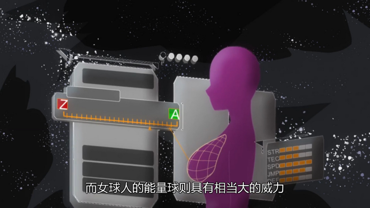 女球人的能量球则具有相当大的威力